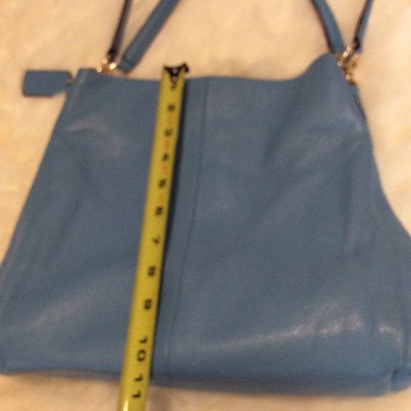 Coach Blue Leather Double Handle Bag - Picture 2 of 9